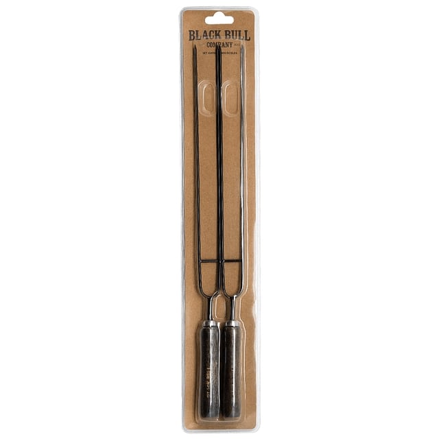 Set 2 Anticuchos Dobles 41cm Acero Asado Black Bull Mejora tus asados con este set funcional y elegante. ¡Haz tu pedido y disfruta de una parrilla perfecta!-3
