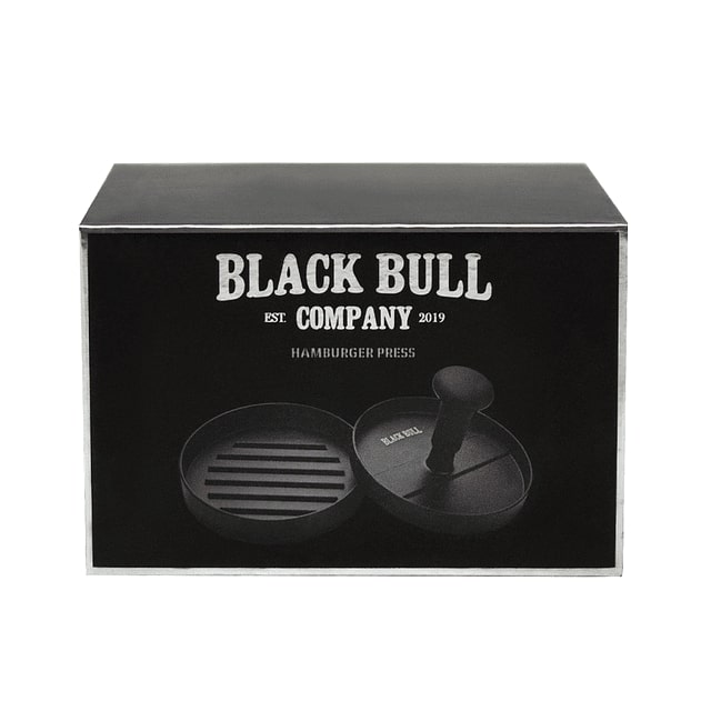 Prensa hamburguesa Black Bull de acero inoxidable, 11,3 cm, ergonómica y fácil de limpiar, ideal para preparar hamburguesas jugosas.-1-3-1-1