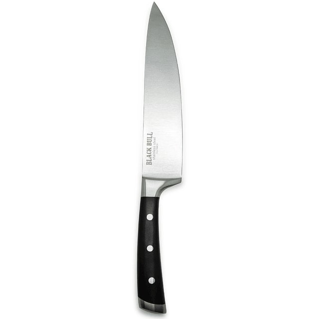 Cuchillo Chef 36cm Black Bull de acero inoxidable con mango ergonómico, ideal para cortes precisos en cocina profesional y doméstica.-1-1-1-1
