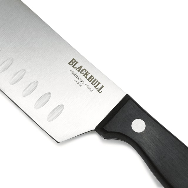 Cuchillo Butcher Black Bull de 38cm, acero inoxidable, antiadherente, ideal para cortar y deshuesar carne con precisión.-3-2-1-1