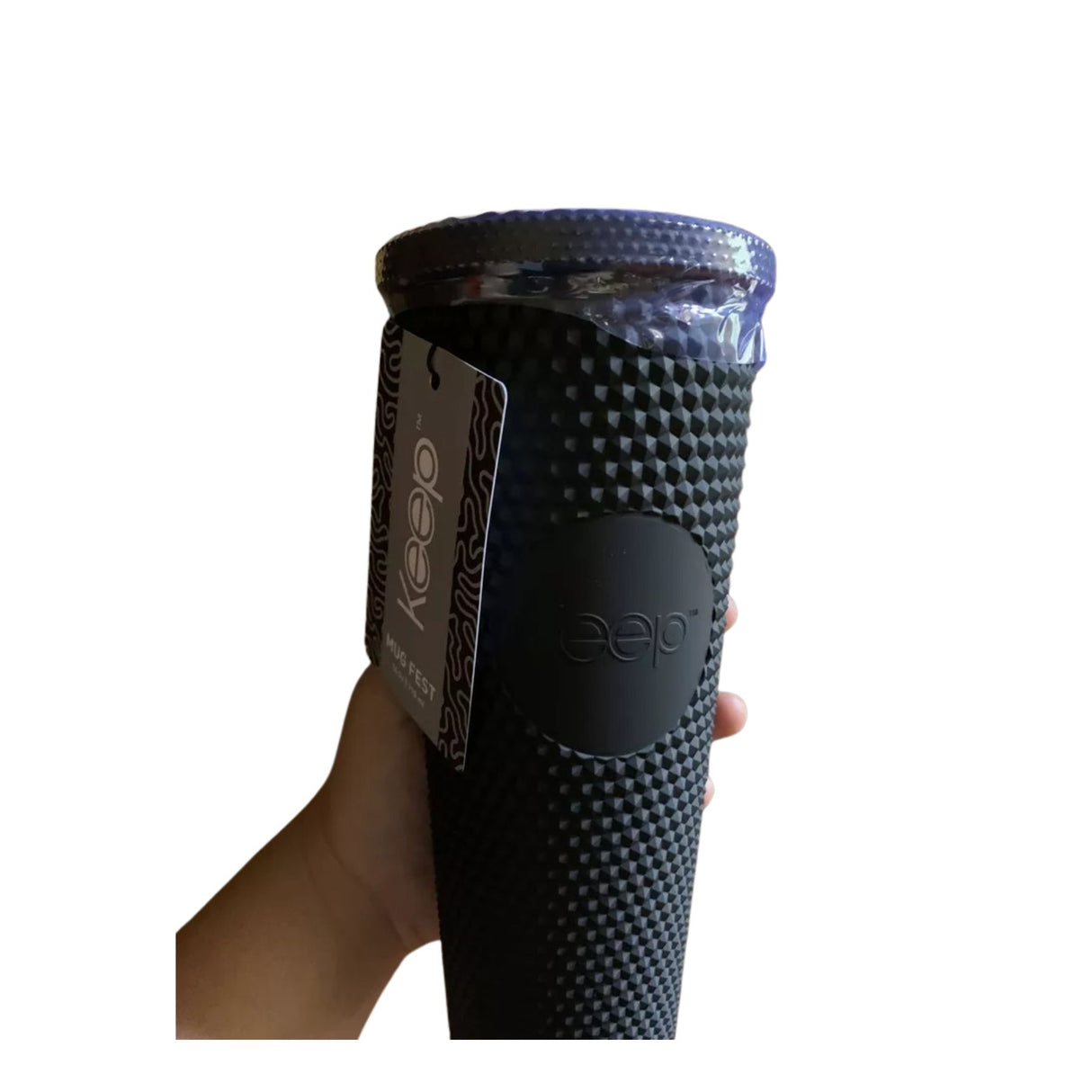 Vaso Tumbler térmico negro de 710 ml, plástico duradero, tapa hermética, ideal para bebidas calientes y frías, perfecto para llevar.-4-2-1-1