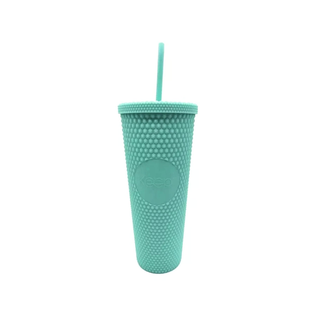 Vaso tumbler térmico turquesa de 710 ml, plástico resistente, tapa hermética y bombilla reutilizable para bebidas calientes y frías.-3-3-1-1