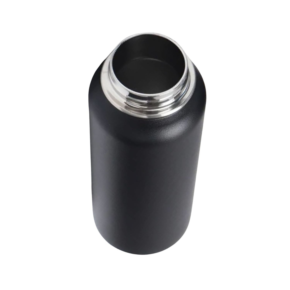 Botella insulada negra de 1 litro en aluminio, mantiene bebidas frías por 24h y calientes por 12h, ideal para deporte y viajes.-1-2-1-1