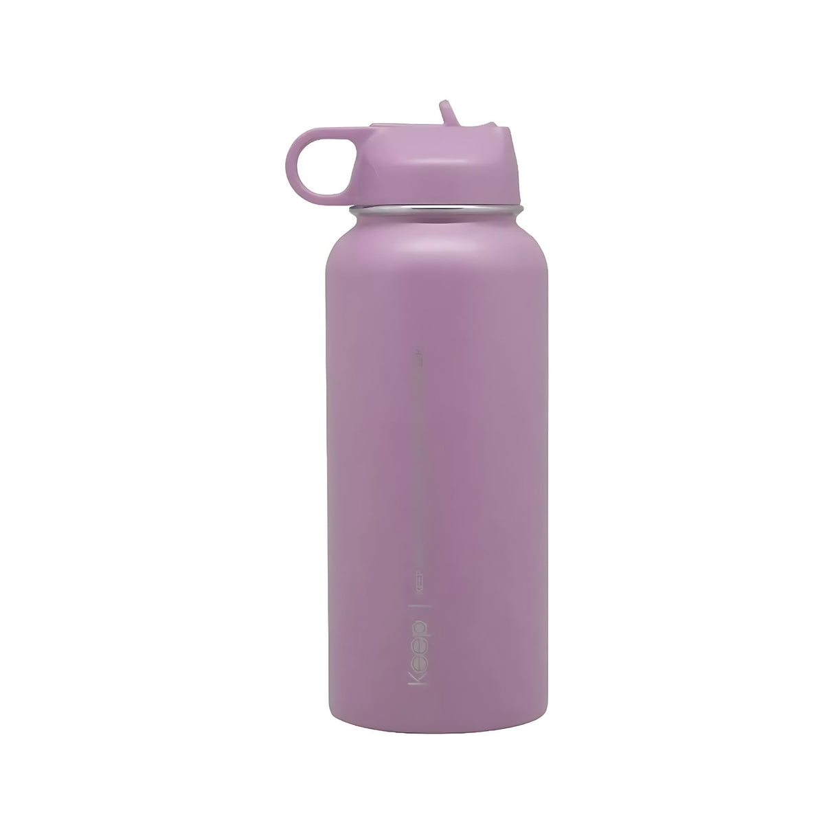 Botella insulada lila de 1 litro en aluminio, mantiene bebidas frías por 24h y calientes por 12h, ideal para deporte y viajes.-1-2-1-1