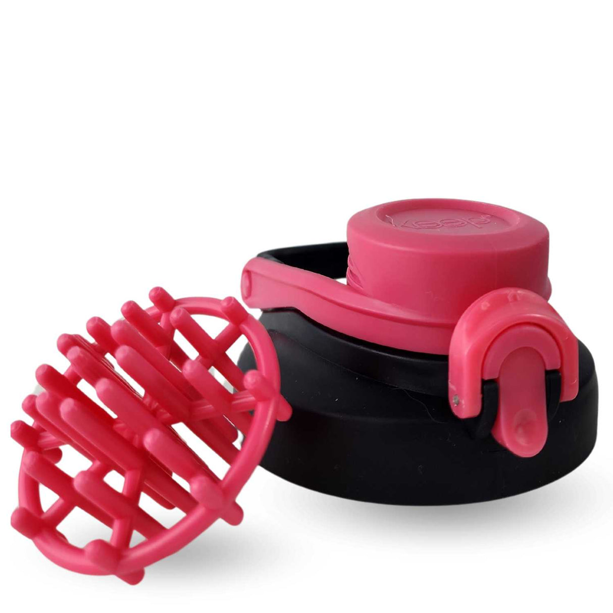 Botella Shaker Keep rosa de 700 ml, plástico libre de BPA, tapa hermética, ideal para mezclar bebidas deportivas y mantenerte hidratado.-1-2-1-1