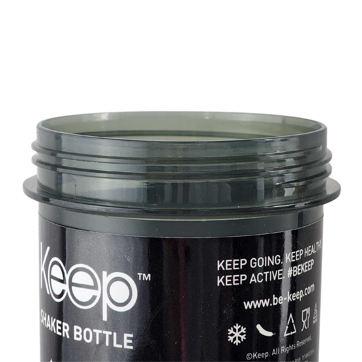 Botella Shaker Keep turquesa de 700 ml, plástico BPA-free, tapa hermética y diseño ergonómico, ideal para gimnasio y actividades al aire libre.-1-4-1-1