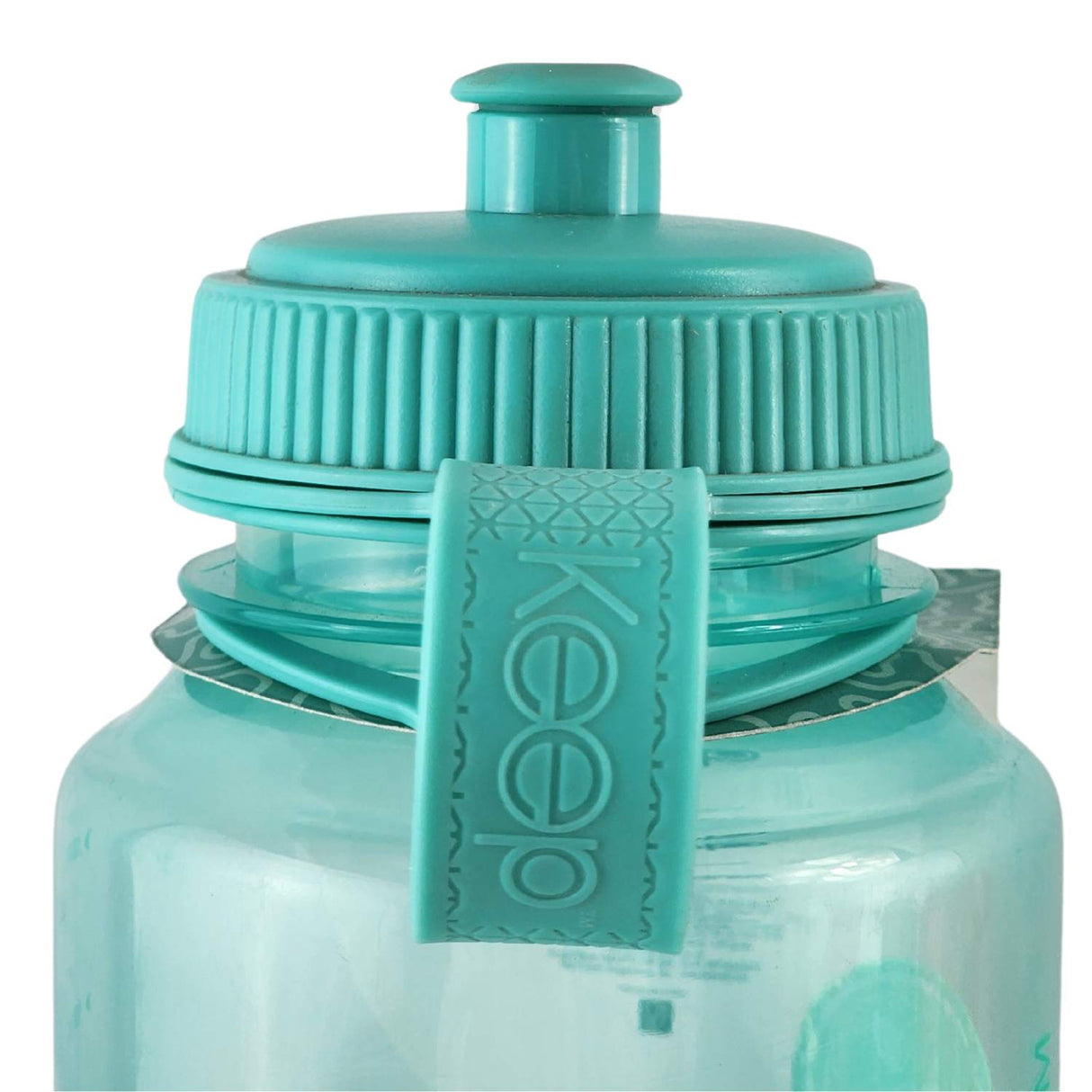 Botella Keep 1L turquesa, plástico BPA-free, boquilla rebatible, ideal para deportistas y actividades al aire libre.-1-4-1-1