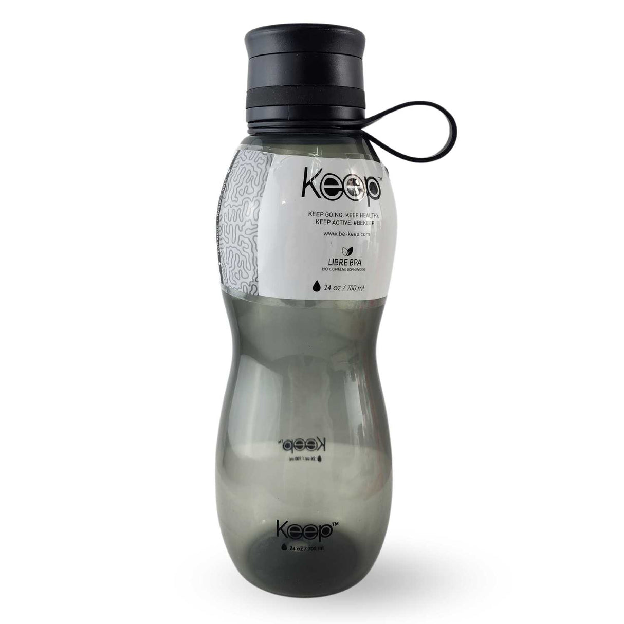 Botella de silicona negra de 700ml, libre de BPA, con cierre hermético, ideal para agua y jugos en oficina o gimnasio.-1-1-1-1