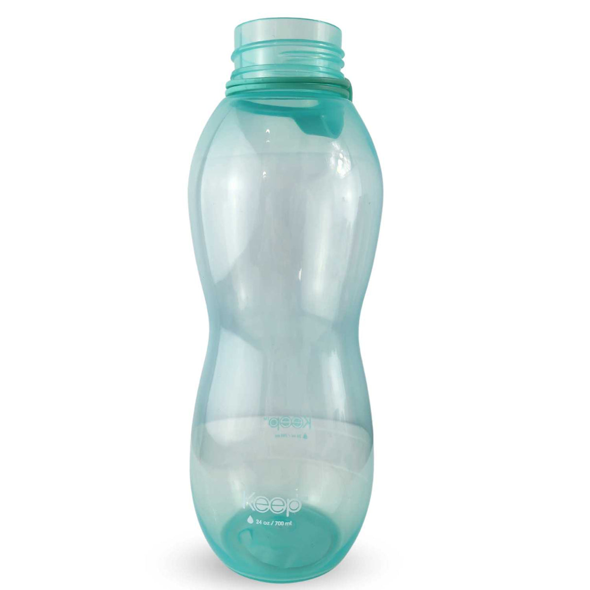 Botella Keep Value de 700ml en silicona turquesa, ideal para jugos y agua, con cierre hermético y libre de BPA, perfecta para el gimnasio y oficina.-2-4-1-1