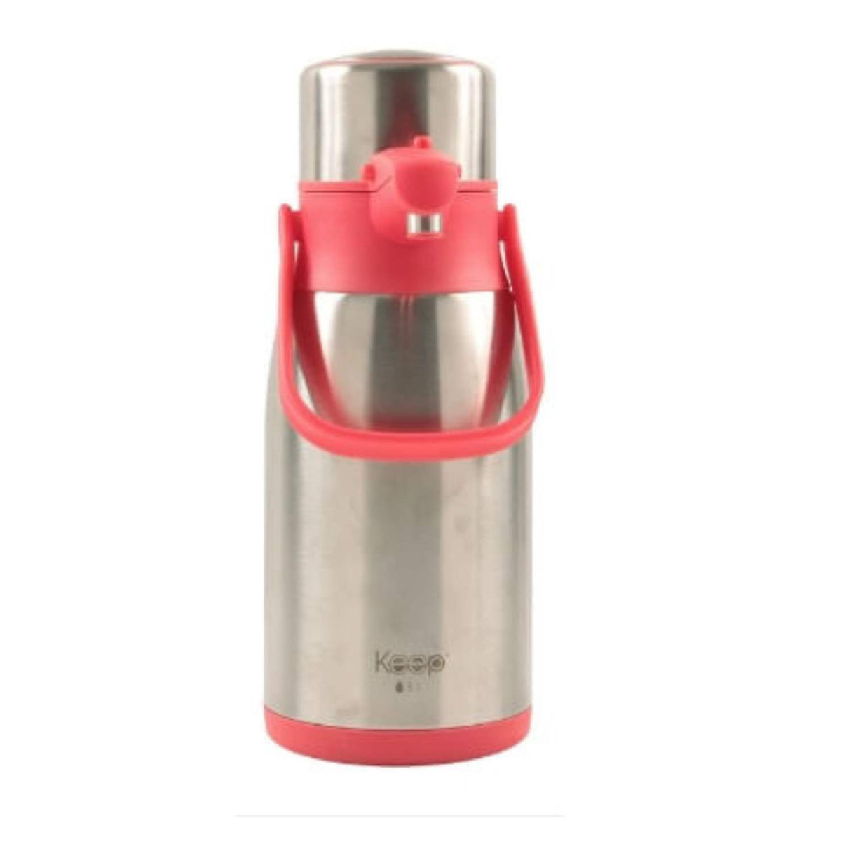 Termo Sifón 3 litros en acero inoxidable y rosa, ideal para mantener bebidas calientes o frías. Perfecto para eventos y actividades al aire libre.-1-1-1-1