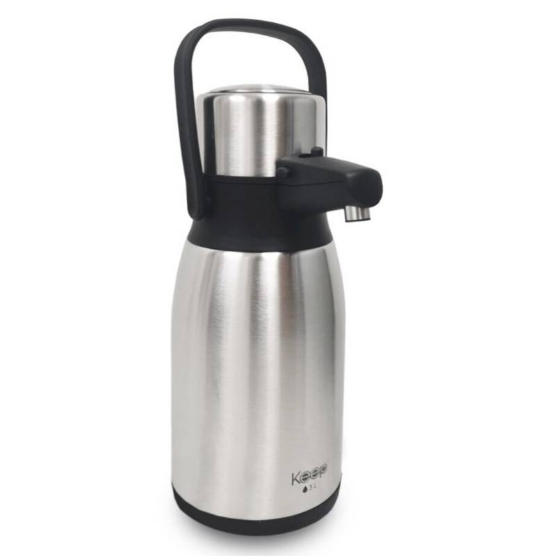 Termo Sifón 3 litros de acero inoxidable, ideal para mantener bebidas calientes o frías. Diseño moderno y portátil para cualquier ocasión.-1-1-1-1