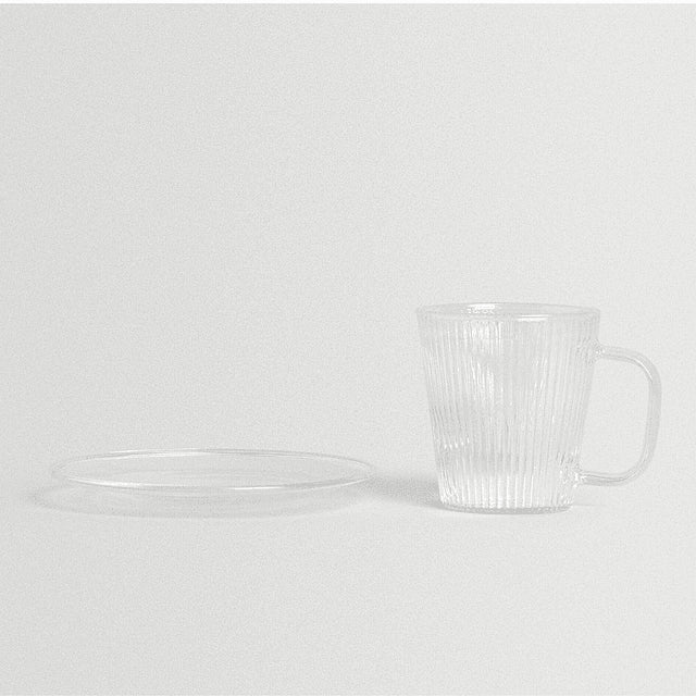 Set de 4 tazas de vidrio transparente para espresso de 110ml con platillos, elegante y resistente, ideal para uso diario y ocasiones especiales.-5-4-1-1