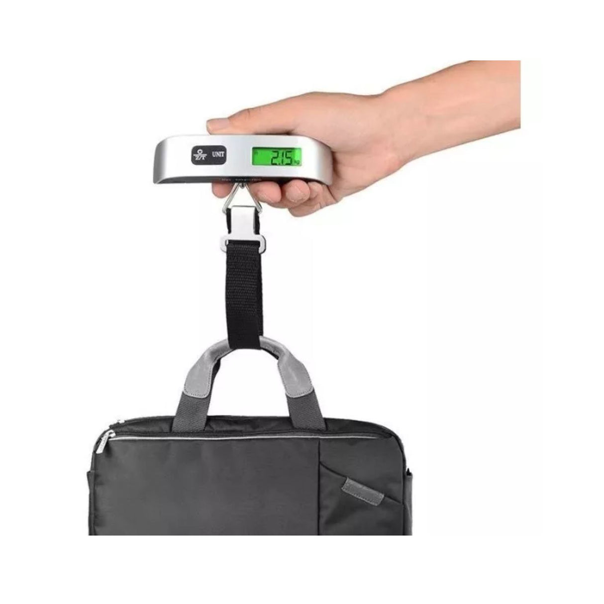 Mini Balanza de Mano con Gancho Equipaje 50kg Pantalla LCD. Precisión y comodidad para pesar maletas fácilmente. Ideal para viajes. ¡Compra ahora!-1