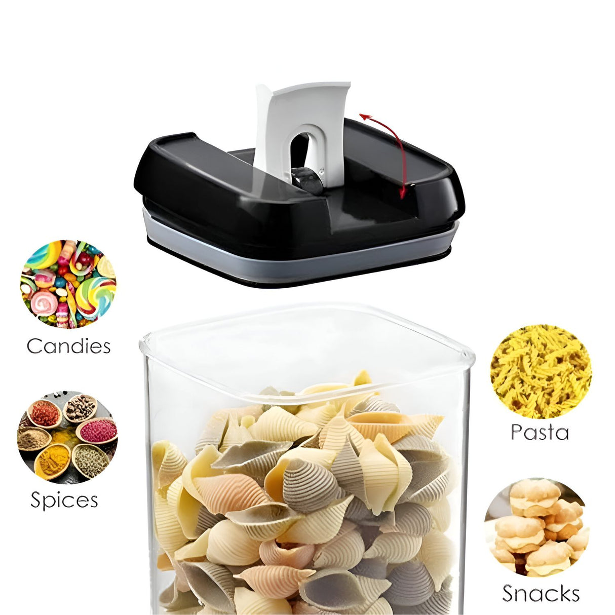 Set 7 Contenedores Pristiko Almacenamiento Cocina. Mantén tus alimentos frescos y organizados. ¡Compra ahora y transforma tu cocina!-4