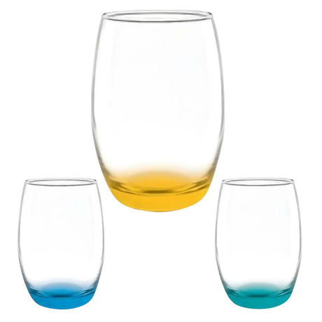 Set 6 Vasos Altos Mikonos Fondo Color 460mL Cristar. Perfectos para tus bebidas favoritas y dar un toque elegante a tu mesa. ¡Compra ahora y sorpréndete!-2