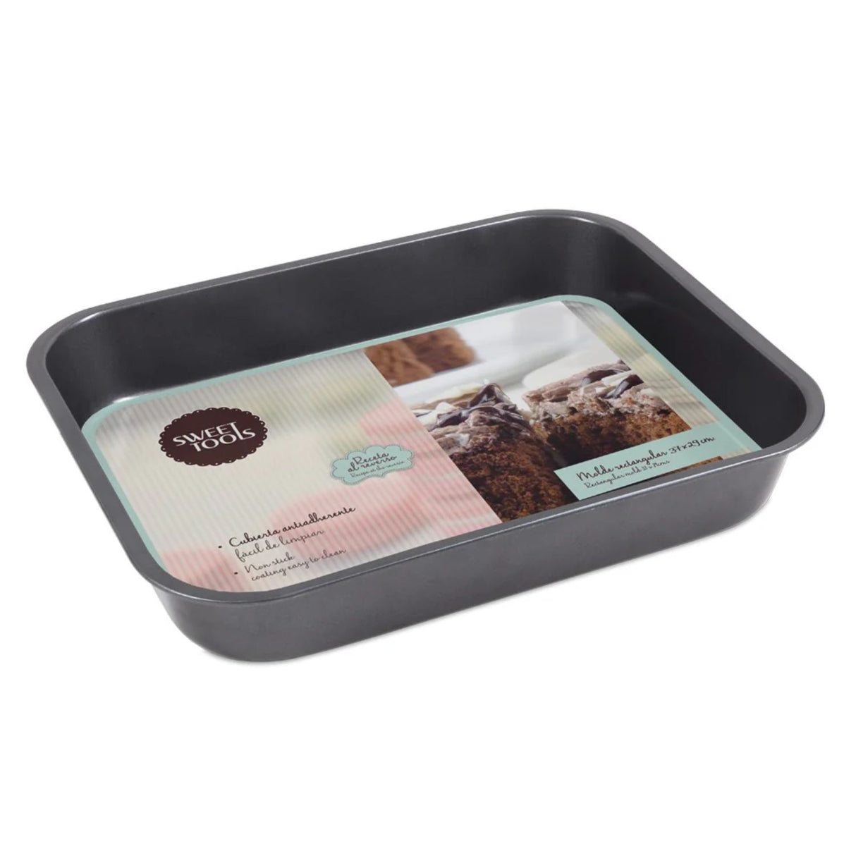 Molde Rectangular Brownies 37x27cm Antiadherente Sweet Cook | Disparo.cl