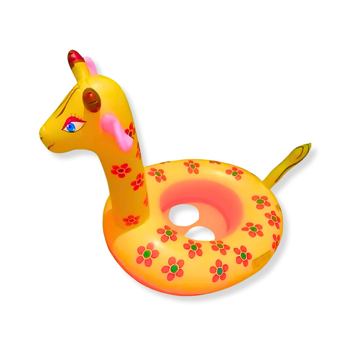 Flotador Redondo Jirafa 70x55cm Infantil Piscina Naranjo. Resistente, ligero y divertido. Ideal para piscina y playa. ¡Compra ahora!-2