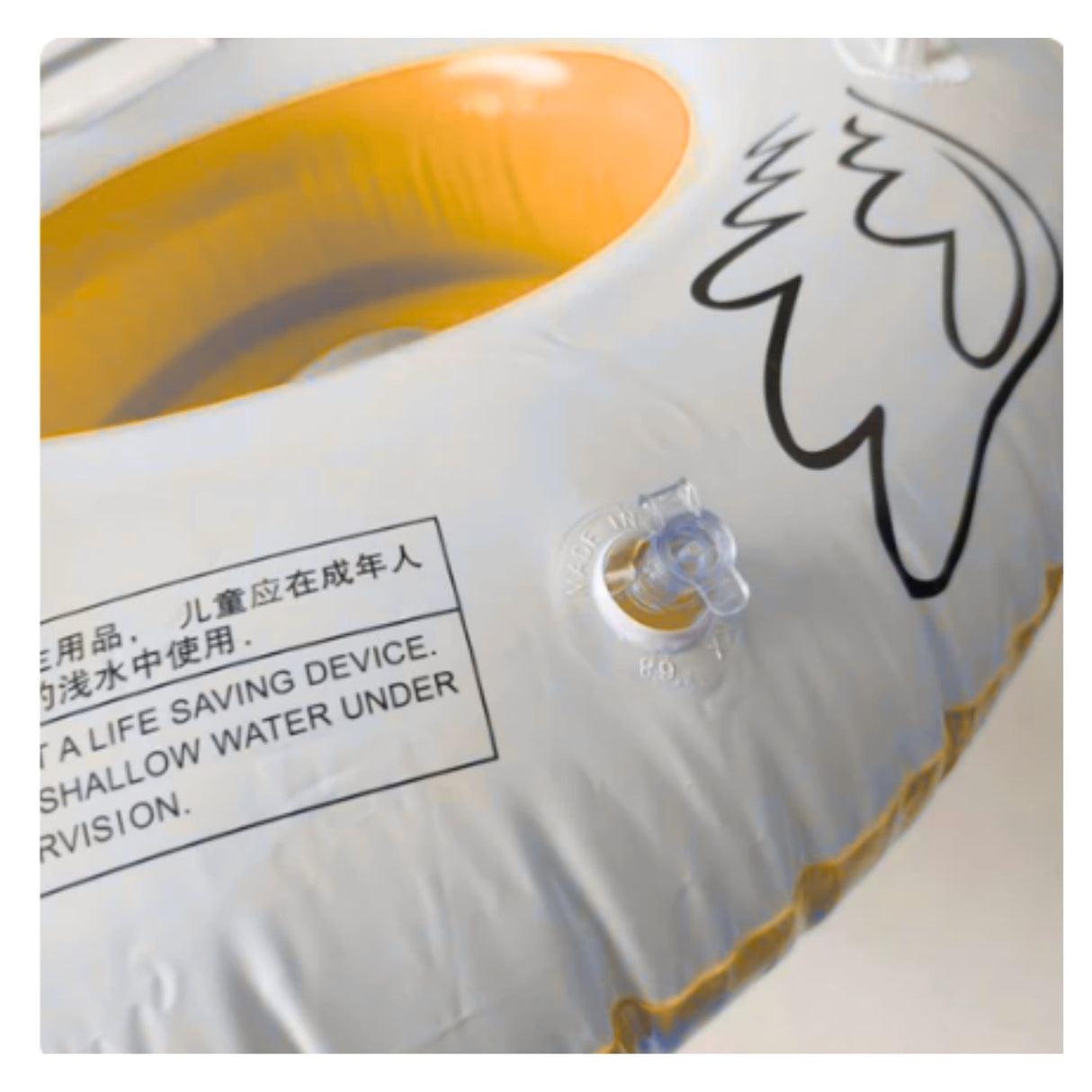 Flotador Salvavidas Unicornio Amarillo Diversión en el Agua. Seguro, divertido y resistente para niños y adultos. ¡Disfruta en la piscina o playa!-2