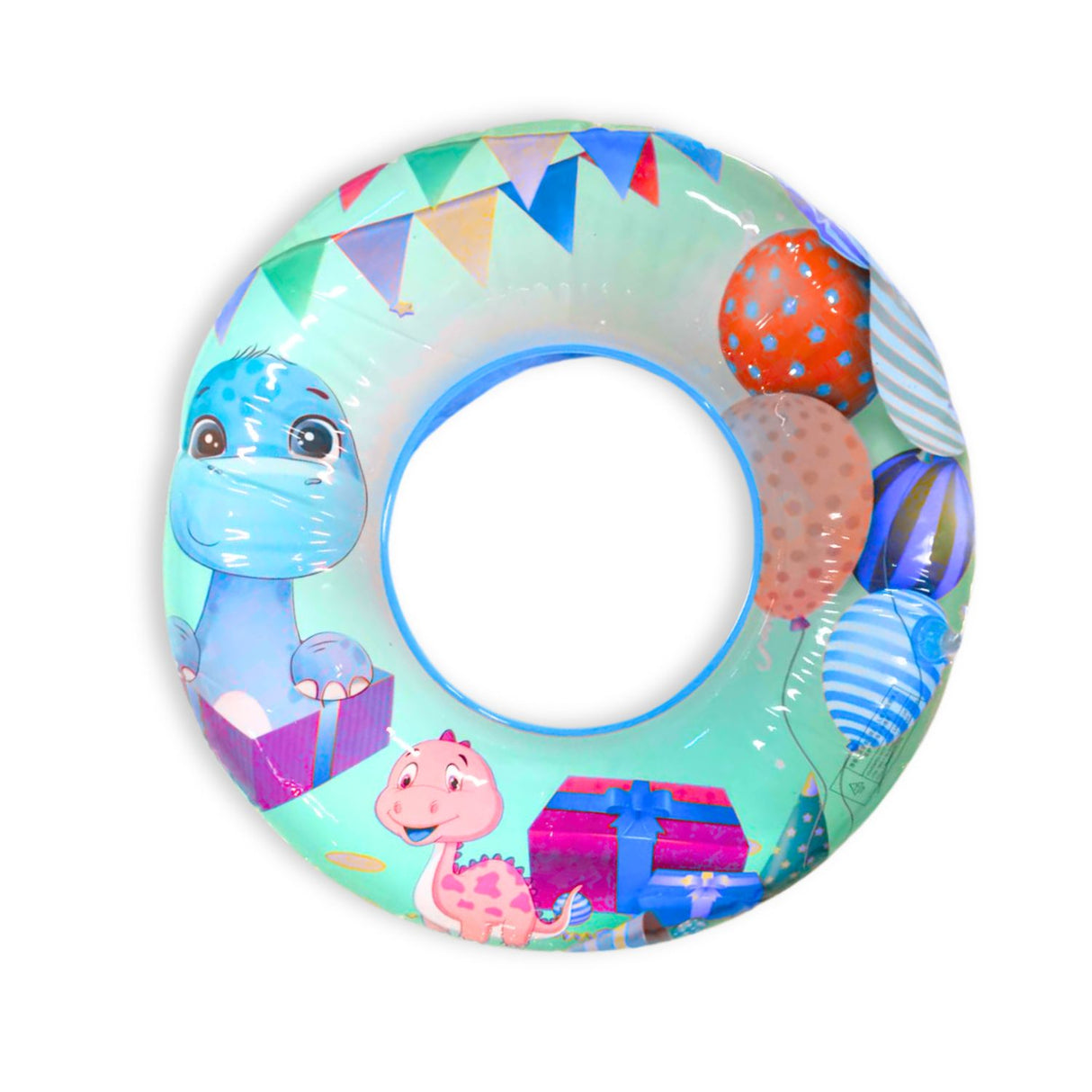 Flotador Redondo Dinosaurio Azul Salvavidas 80 Cm Disfruta de la diversión en el agua. ¡Compra ahora y haz que tus días de verano sean inolvidables!-1