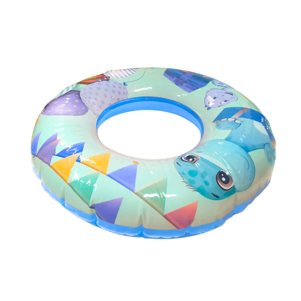 Flotador Redondo Dinosaurio Azul Salvavidas 80 Cm Disfruta de la diversión en el agua. ¡Compra ahora y haz que tus días de verano sean inolvidables!-2