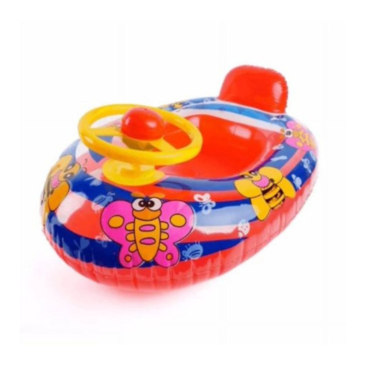 Flotador Infantil Auto Con Volante Para Niños 65x50 Cm Roja Disfruta del verano con seguridad y diversión. ¡Compra ahora y haz que sus días sean inolvidables!-1