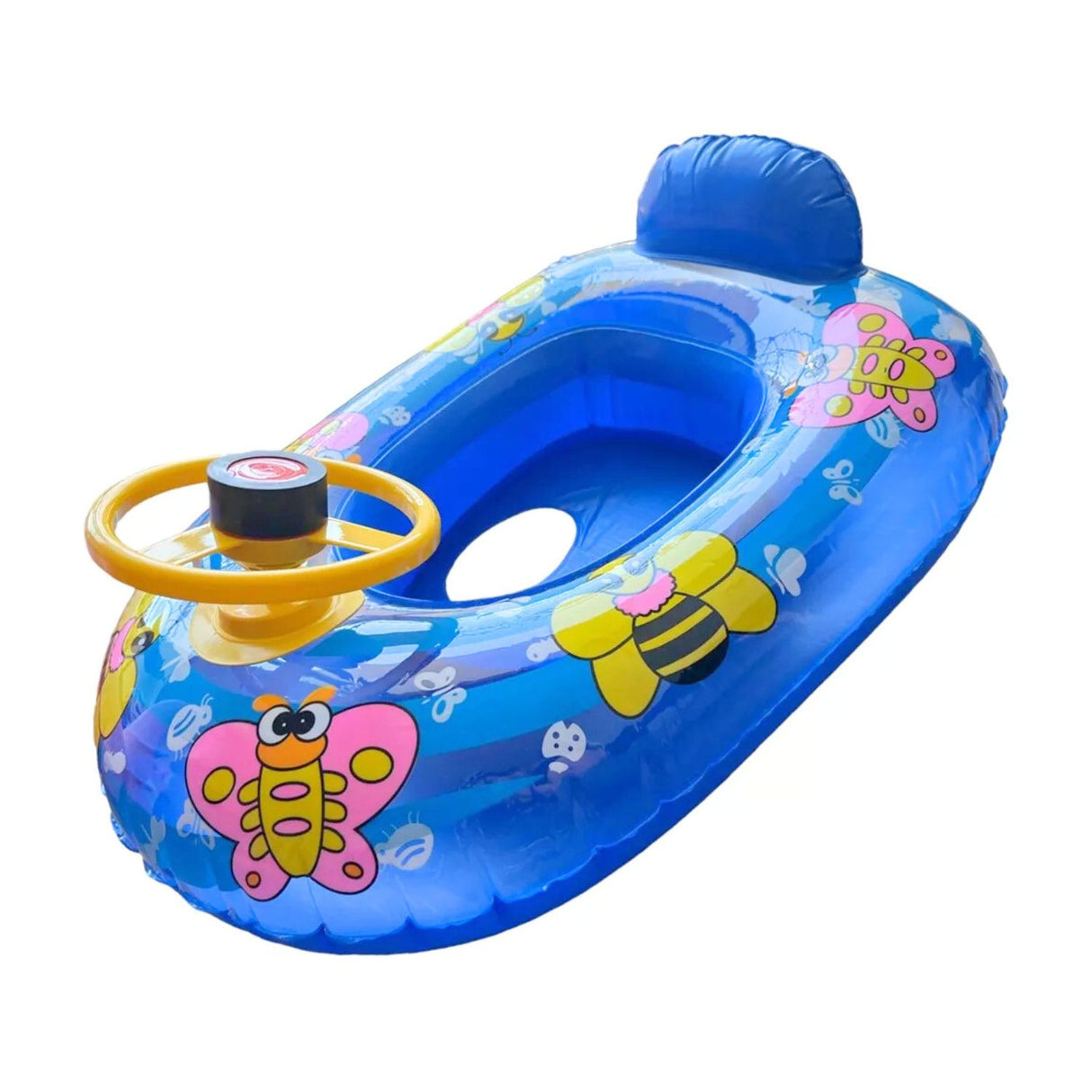 Flotador Infantil Auto Con Volante: Diversión Segura para Pequeños Navegantes. Ideal para que los niños jueguen en el agua. ¡Compra ahora y disfruta!-2