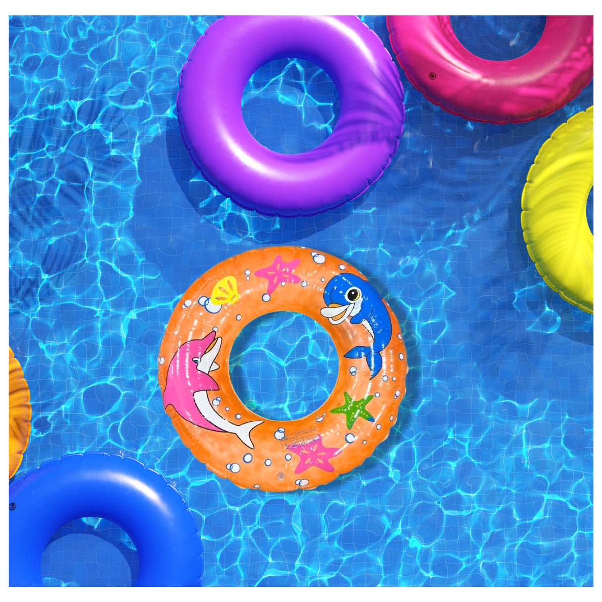 Flotador Redondo Diseño Mar Naranjo Salvavidas 80 Cm Disfruta de la seguridad en el agua. ¡Compra ahora y asegúrate un verano divertido!-3