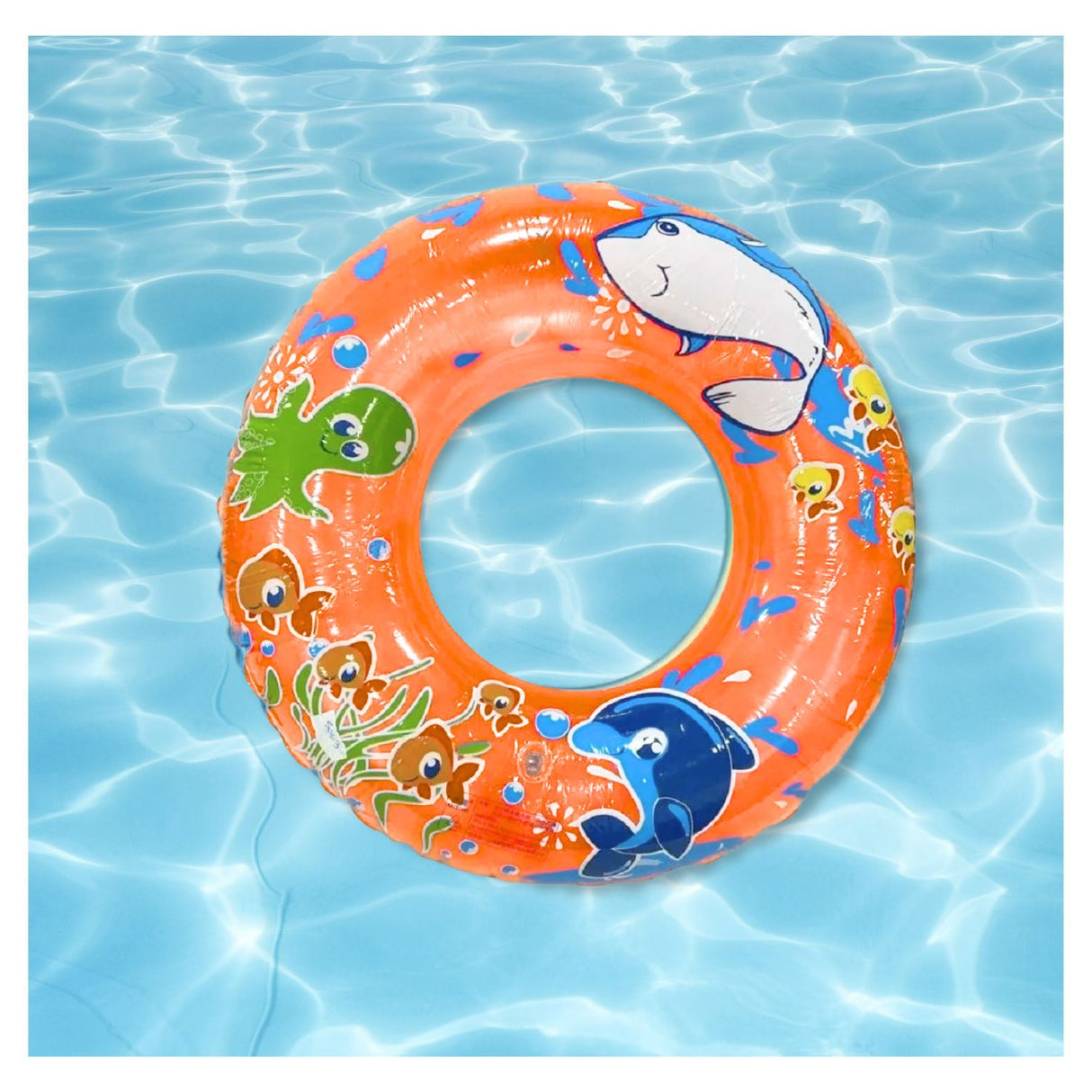 Flotador Redondo Diseño Mar Naranjo Salvavidas 90 Cm-1-3