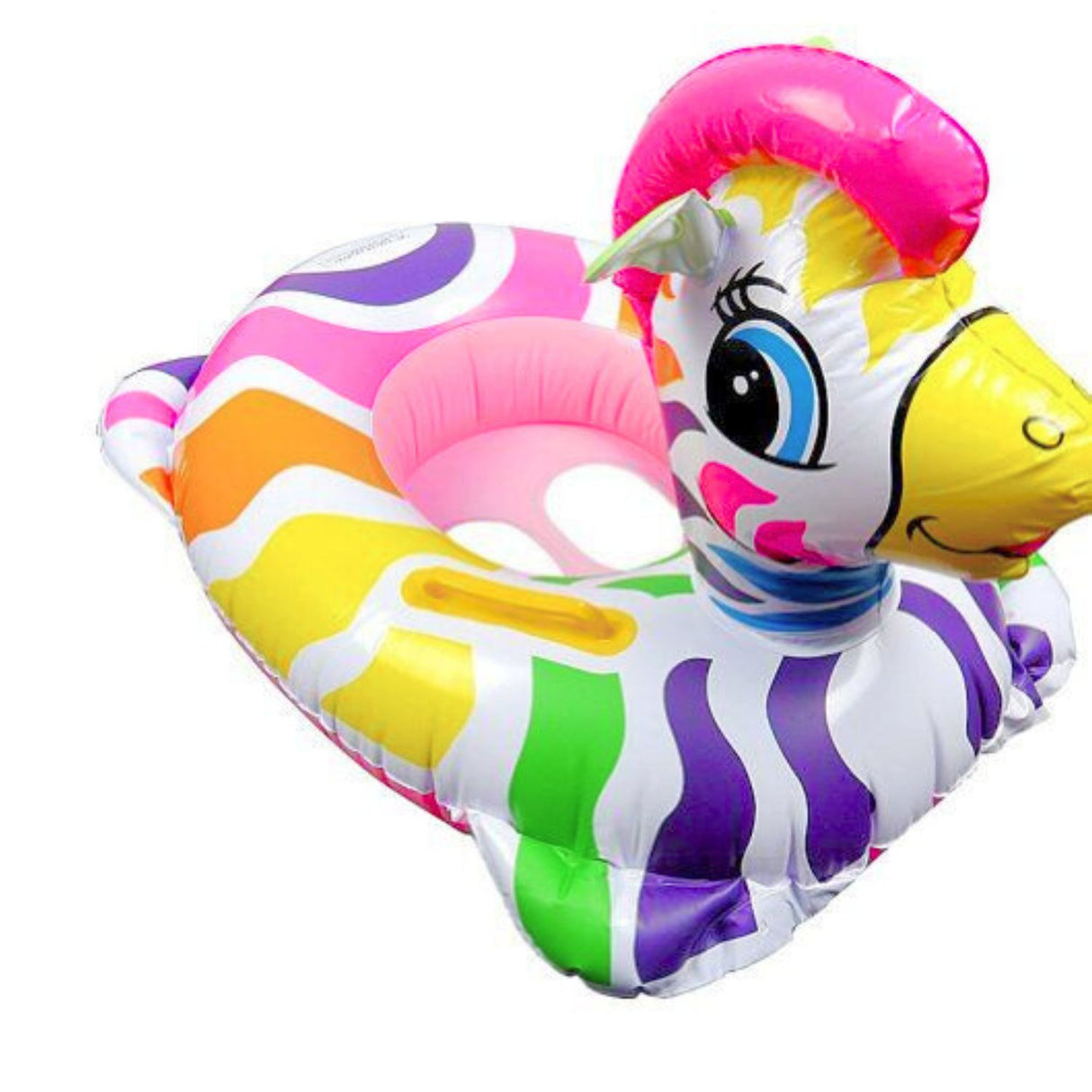 Flotador Salvavidas Cebra Rosada Agarre 80x60 Disfruta de la seguridad en el agua. ¡Compra ahora y haz que tus días de verano sean inolvidables!-2