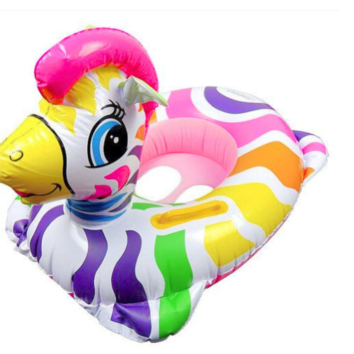 Flotador Salvavidas Cebra Rosada Agarre 80x60 Disfruta de la seguridad en el agua. ¡Compra ahora y haz que tus días de verano sean inolvidables!-3