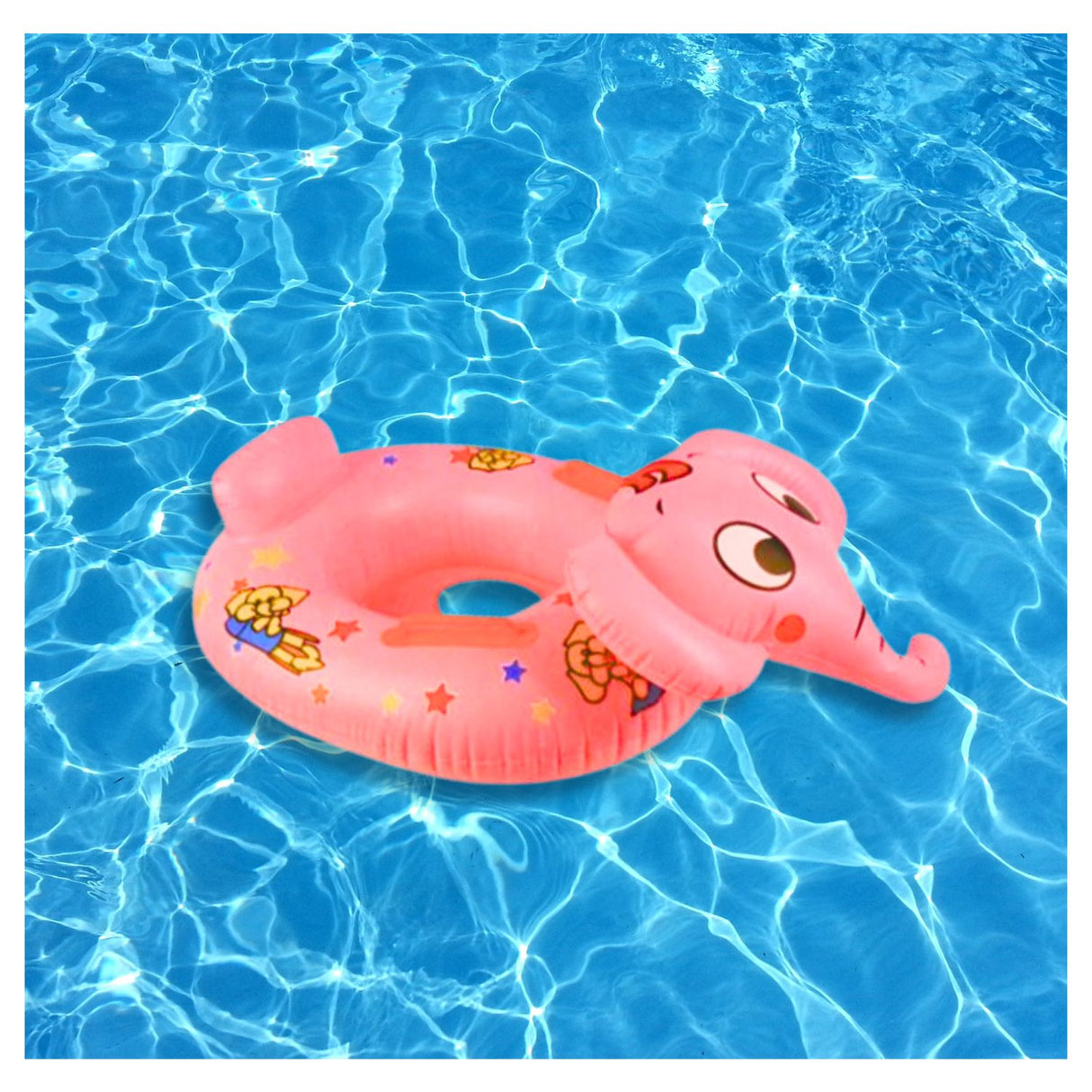 Flotador Inflable Elefante Rosado 70x55 Cm Disfruta del verano con estilo y diversión. ¡Compra ahora y haz que tus días de sol sean inolvidables!-3