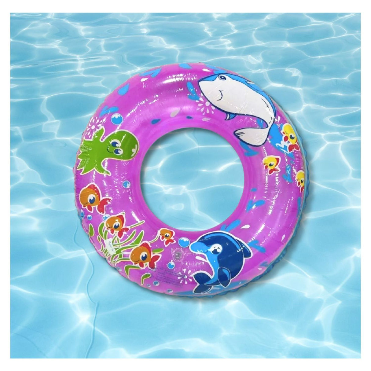 Flotador Redondo Diseño Mar Rosado Salvavidas 90 Cm Disfruta de días de diversión y seguridad en el agua. ¡Compra ahora y haz que tu verano sea inolvidable!-3