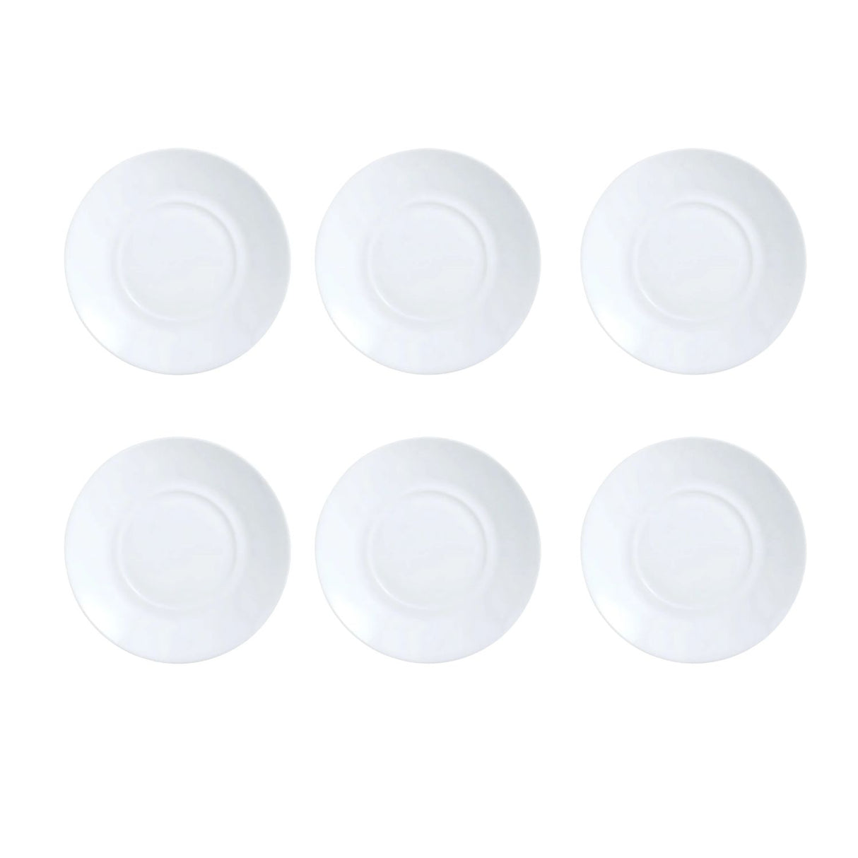 Set 6 Platos Pan Coupe 17,5cm Porcelana Blanca Hallen Rose-1-1