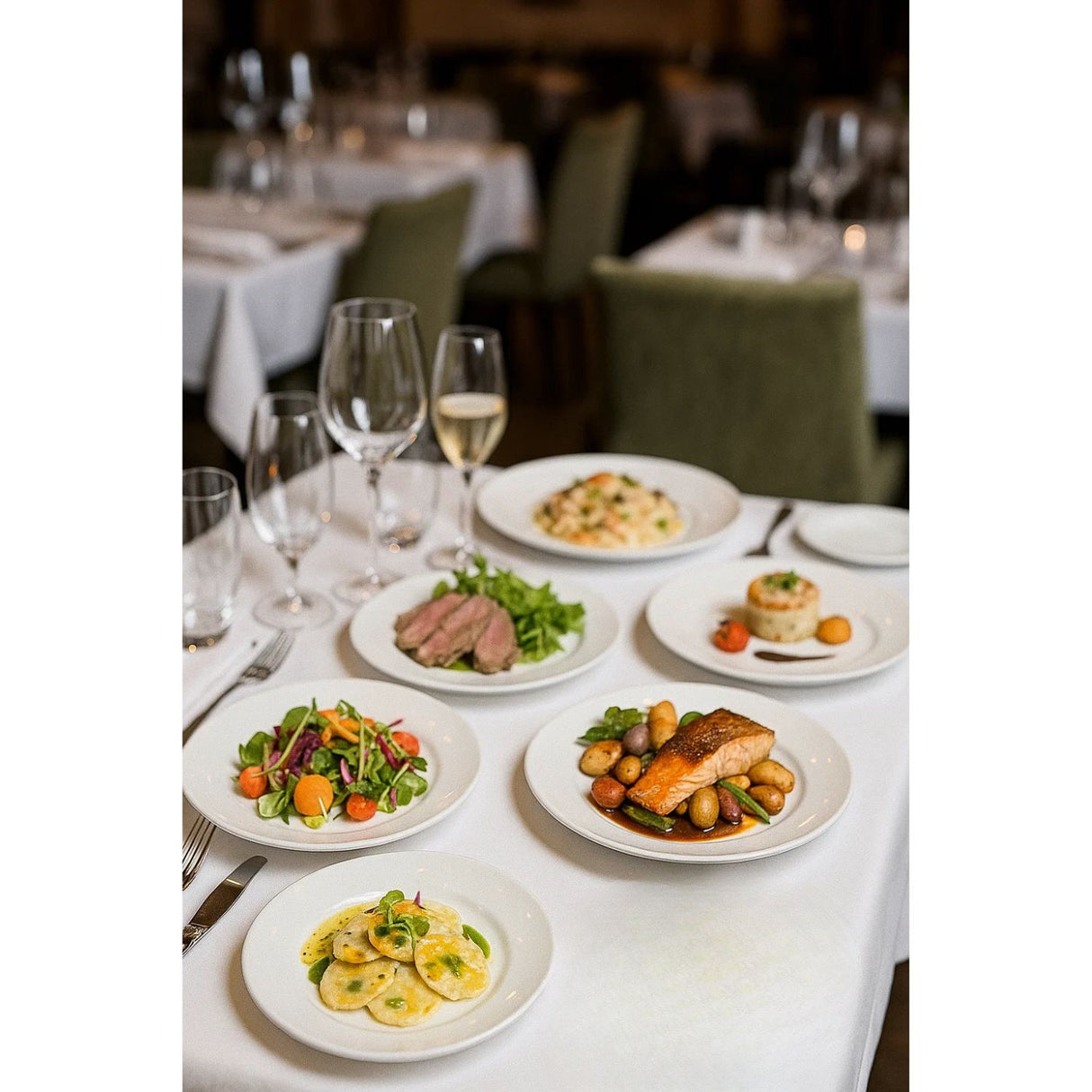 Set De 6 Platos Entrada Coupe 20cm Porcelana Blanca Hallen-1-2