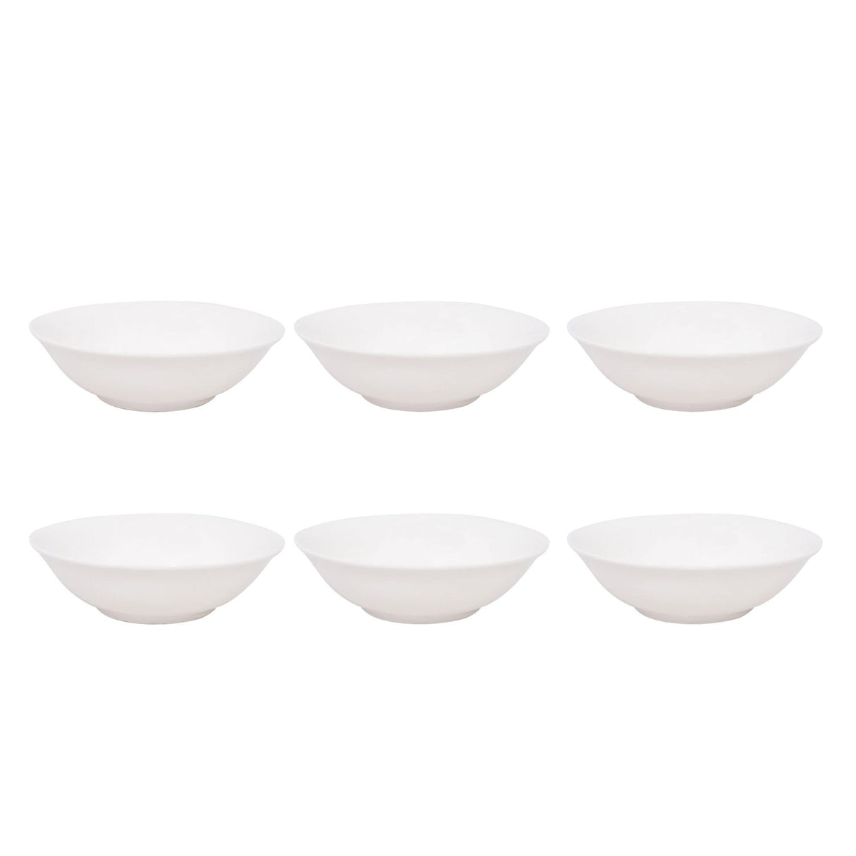 Set 6 Platos Bowl De Sopa 20cm Porcelana Blanca Hallen-1-1