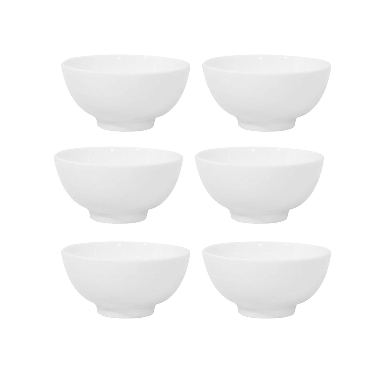 Set De 6 Bowl Redondo De 15cm Porcelana Blanca Hallen-1-1