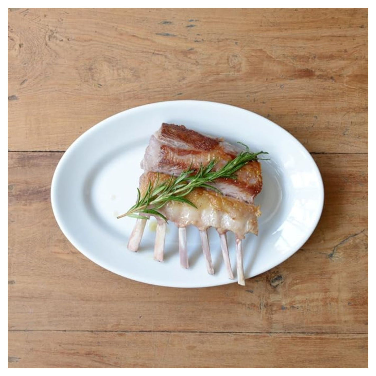 Set De 6 Fuentes Ovaladas 35.5cm Porcelana Blanca Hallen-1-3