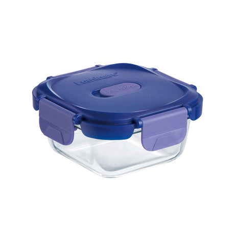 Contenedor De Vidrio Hermético Cuadrado 320mL Luminarc. Ideal para conservar frescura y sabor. ¡Compra ahora y organiza tu cocina!-1
