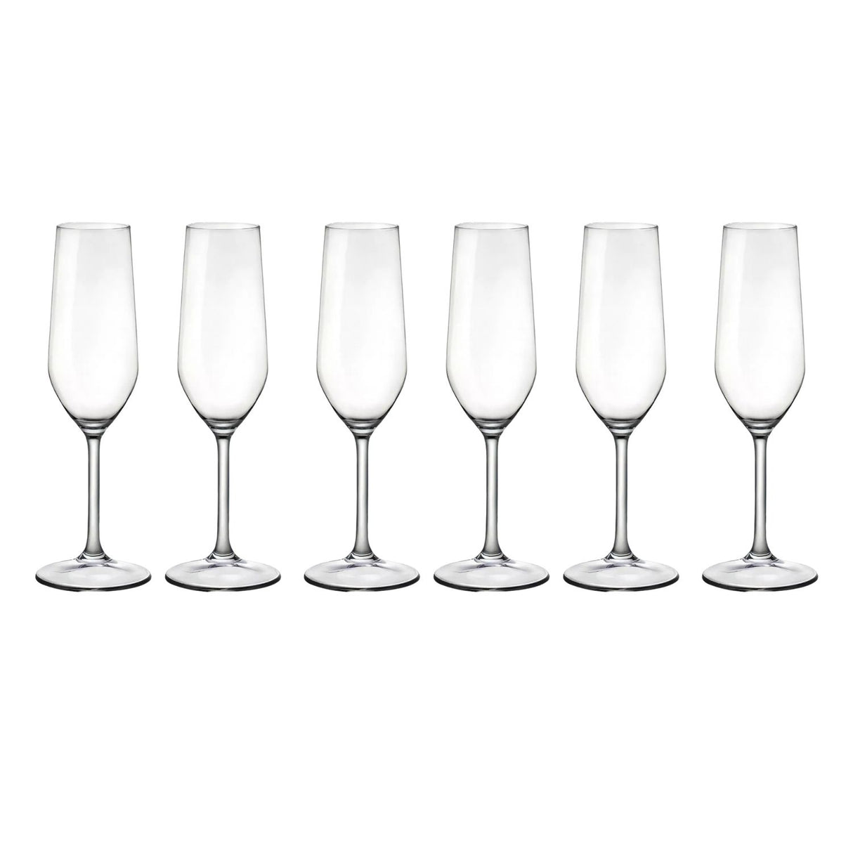 Set de 6 Copas Flute Montepulciano Valley de 195ml Hausmann, elegantes y de cristal de alta calidad. Perfectas para celebraciones y brindis. ¡Compra ahora!-1
