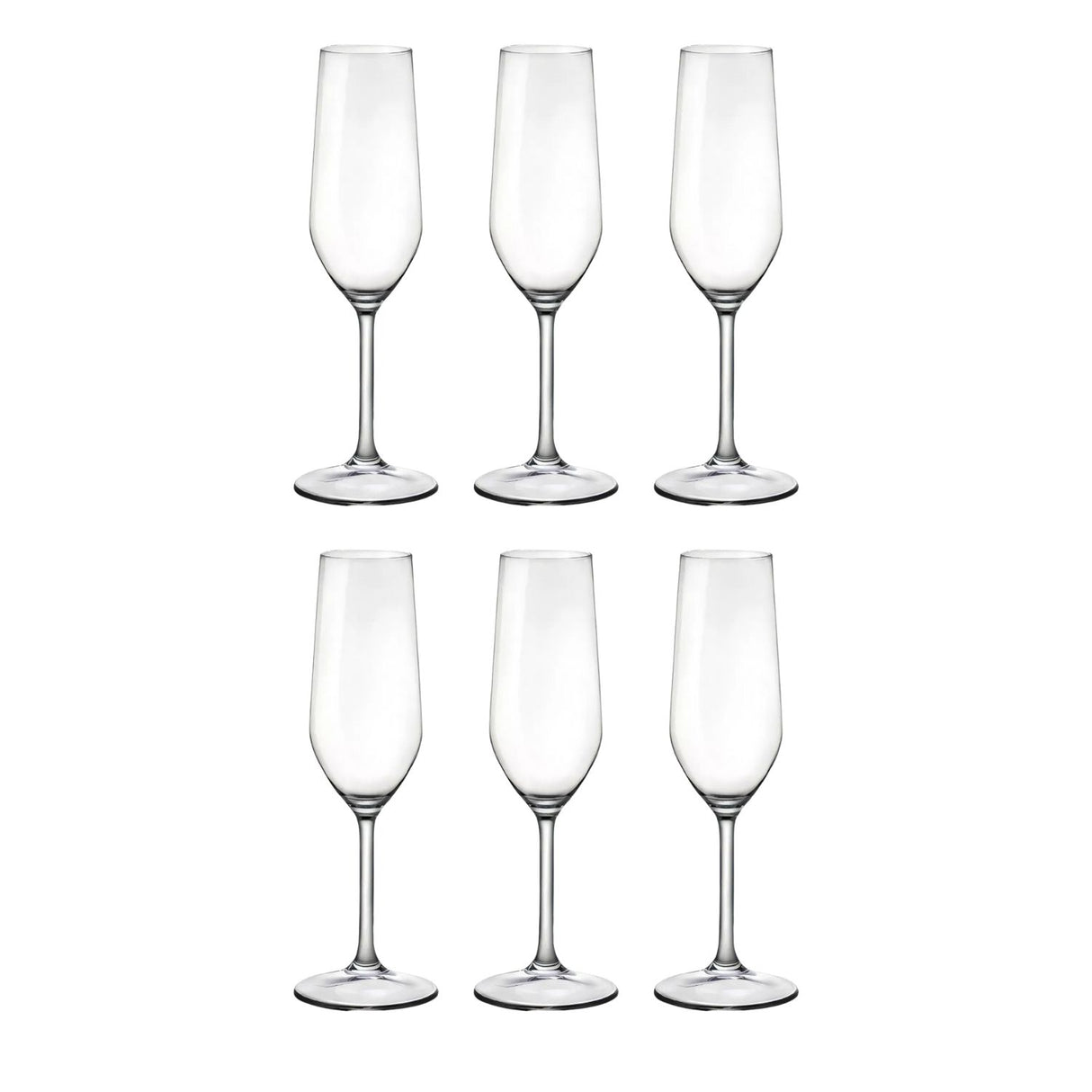 Set de 6 Copas Flute Montepulciano Valley de 195ml Hausmann, elegantes y de cristal de alta calidad. Perfectas para celebraciones y brindis. ¡Compra ahora!-3