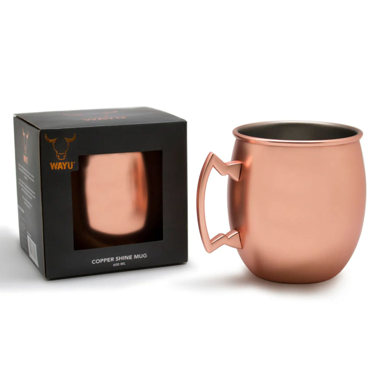 Vaso con Mango Copper Mug Brillante de 600 Ml Cocteleria Wayu