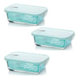 Pack 3 Contenedores Hermetico Vidrio Rectangular 750mL Allegra. Perfectos para conservar tus alimentos frescos. ¡Compra ahora y organiza tu cocina!-1