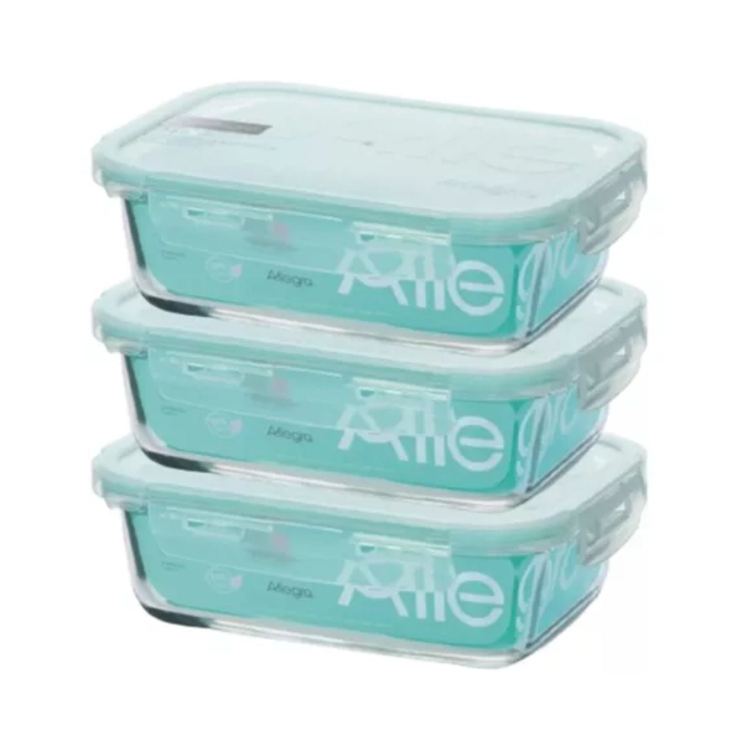 Pack 3 Contenedores Hermetico Vidrio Rectangular 1500mL Allegra. Perfectos para conservar tus alimentos frescos. ¡Compra ahora y organiza tu cocina!-1