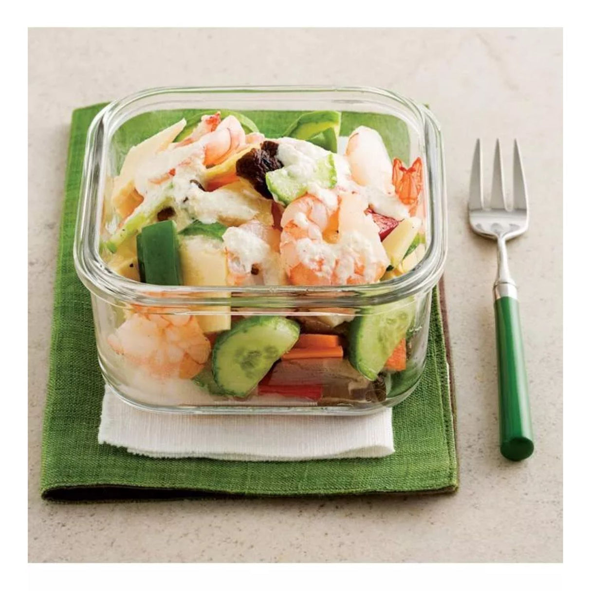 Pack 3 Contenedores Vidrio Hermetico Cuad 1200mL Glasslock. Mantén tus alimentos frescos y organizados. ¡Compra ahora y mejora tu cocina!-2