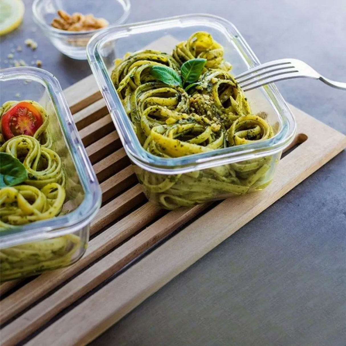 Pack 2 Contenedores Hermetico Vidrio Rectangular 750mL Allegra. Perfectos para conservar frescura y sabor. ¡Compra ahora y organiza tu cocina!-2