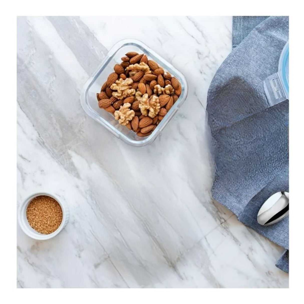 Pack 2 Contenedores Vidrio Hermético Cuadrado 520mL Luminarc. Perfectos para conservar tus alimentos frescos y organizados. ¡Compra ahora y optimiza tu cocina!-2