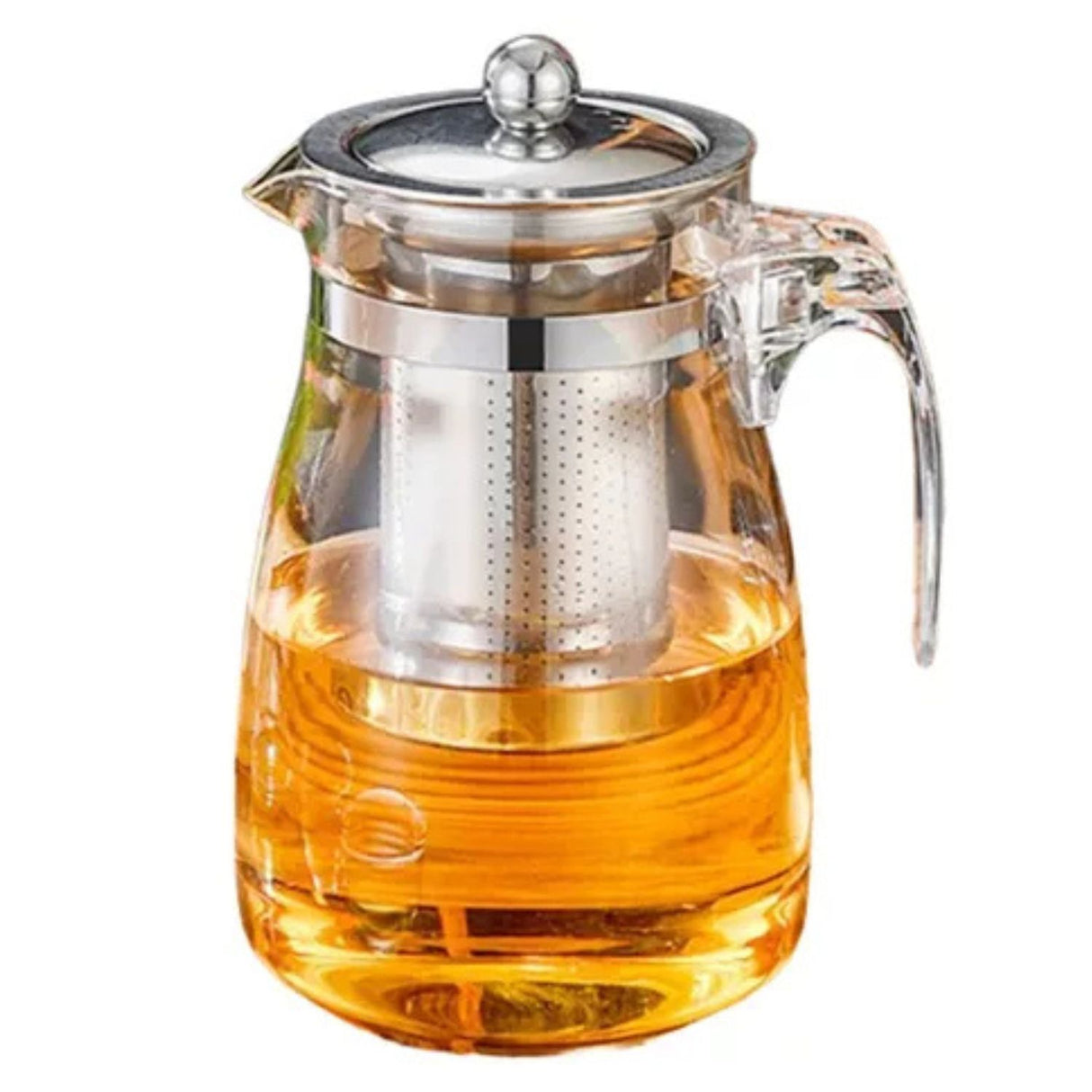 Tetera Vidrio Acero 750mL Con Infusor 17cm Transparente: prepara té con estilo y sin residuos. Ideal para infusiones. ¡Compra ahora!-1-1-1-1