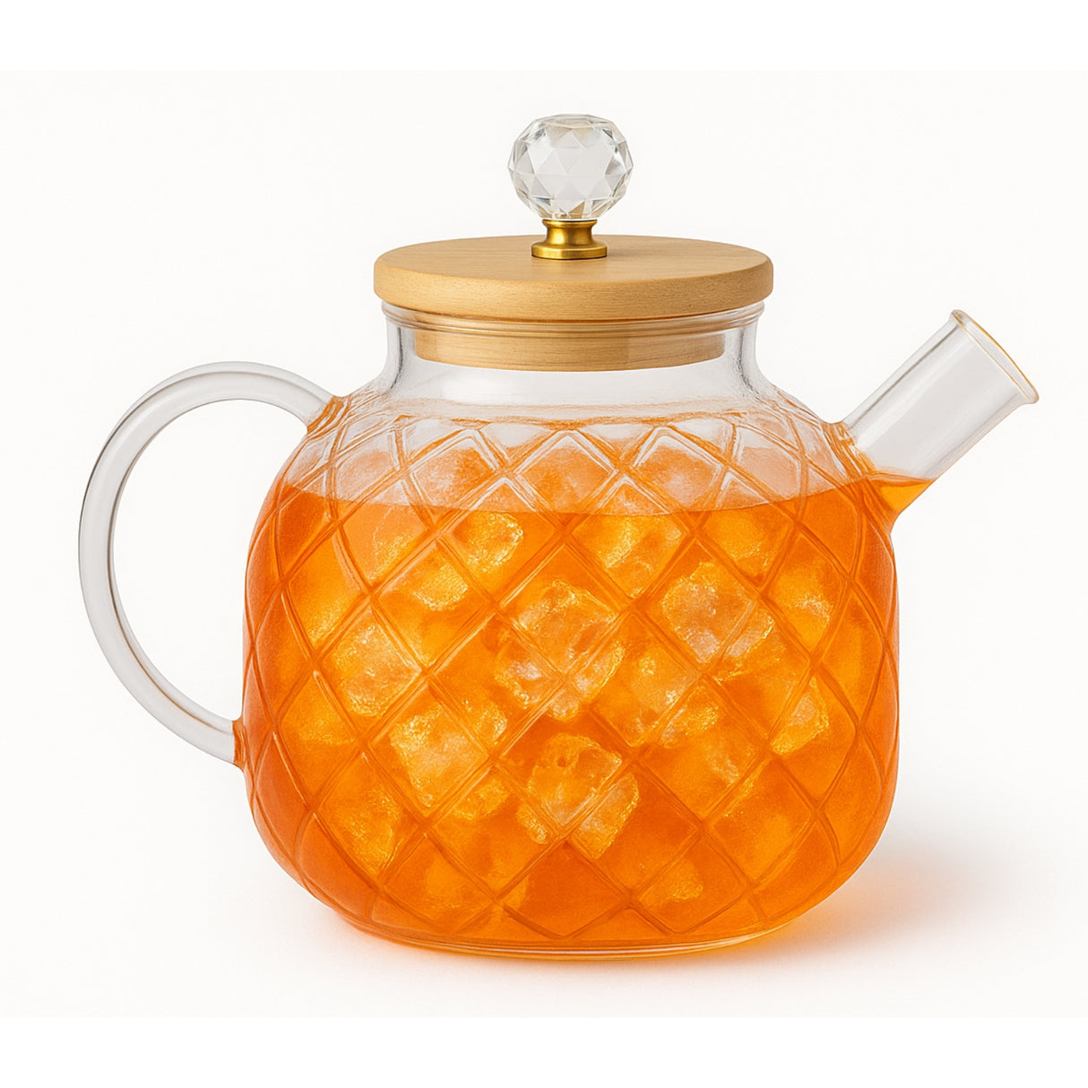 Jarra Vidrio 1 Litro Tapa Bambú Jugos Refrescos Mesa. Diseño decorativo, ideal para servir con estilo. ¡Adquiérela ya!-1-2-1-1