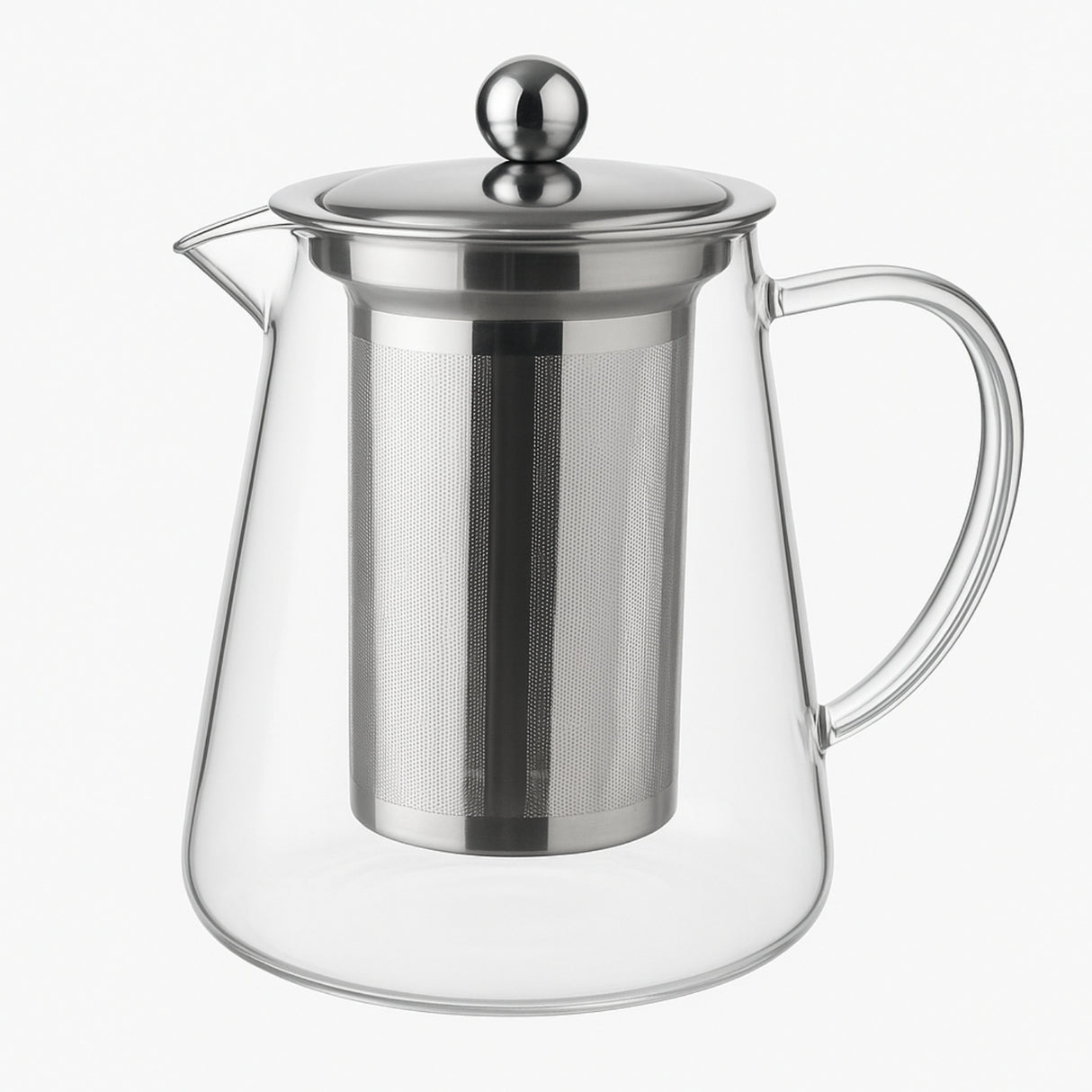 Tetera Vidrio 550mL Infusor Metal Mango Té Moderna. Compacta, elegante y resistente al calor. ¡Hazla tuya hoy!-1-1-1-1