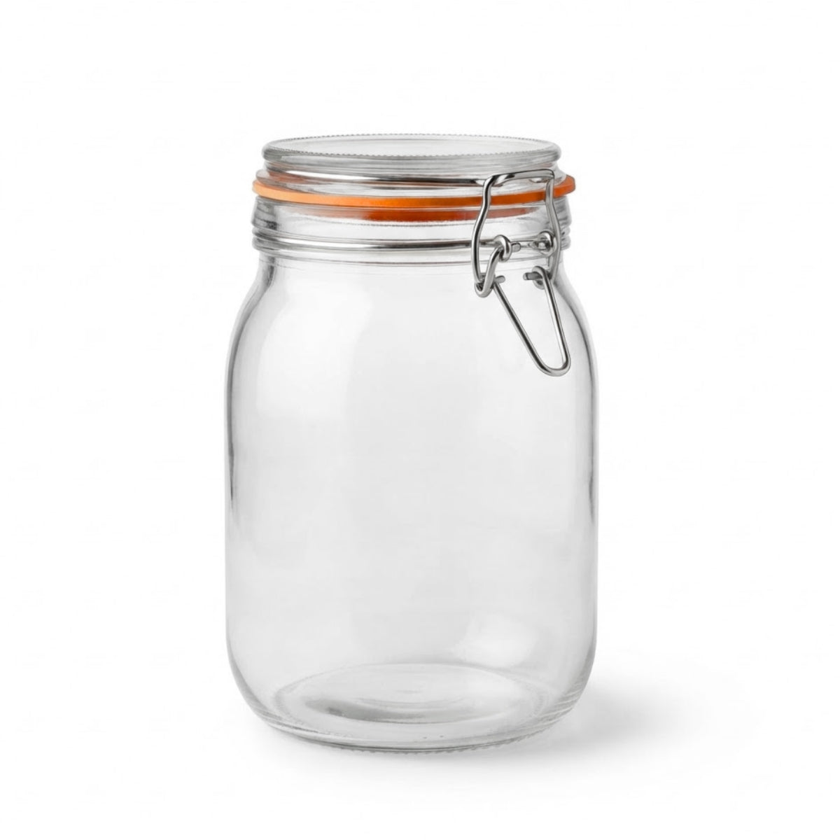 Frasco de Vidrio Hermetico 1,45 L Allegra fondo blanco
